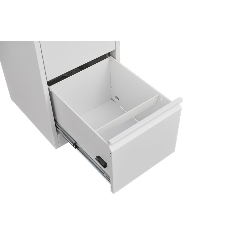 Metal 4-Drawer File Cabinet with Lock, Office Storage, Fits Letter Legal A4, White/Black