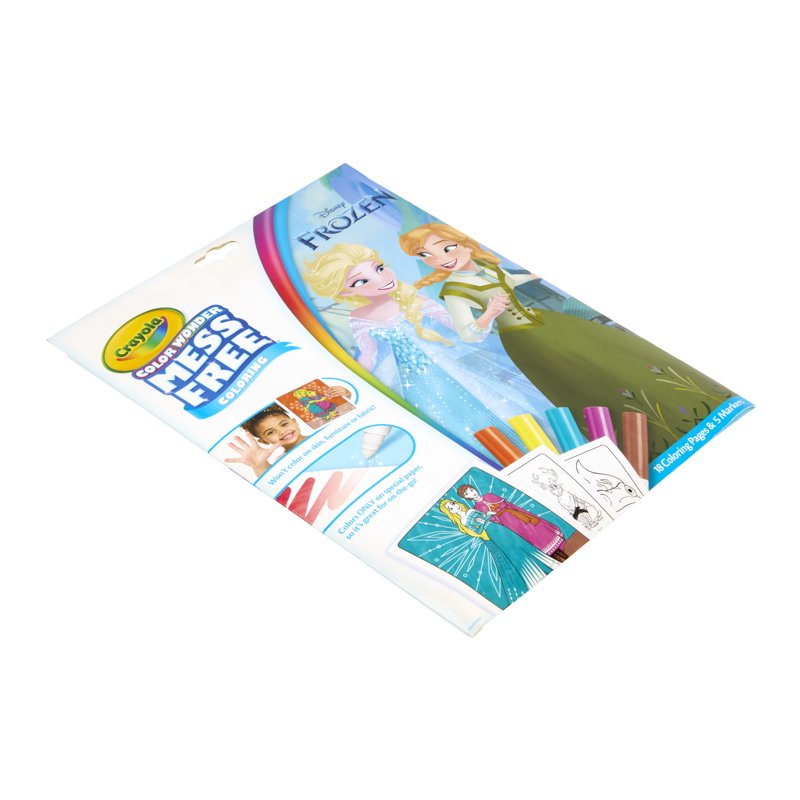 Color Wonder Frozen Coloring Set with 18 Pages & Markers - Mess-Free Kids Art Kit
