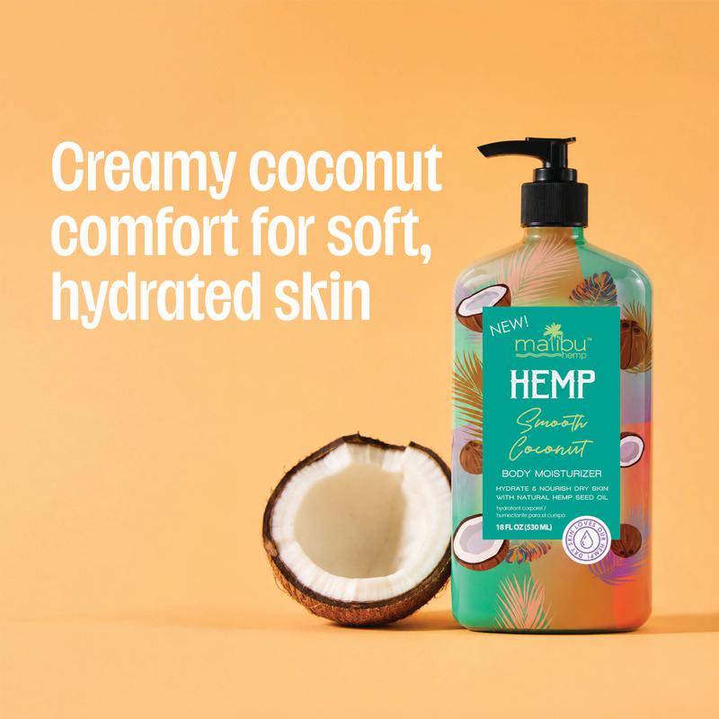 Hemp & Coconut Moisturizer - Nourishing Body Lotion for Dry Skin 18oz
