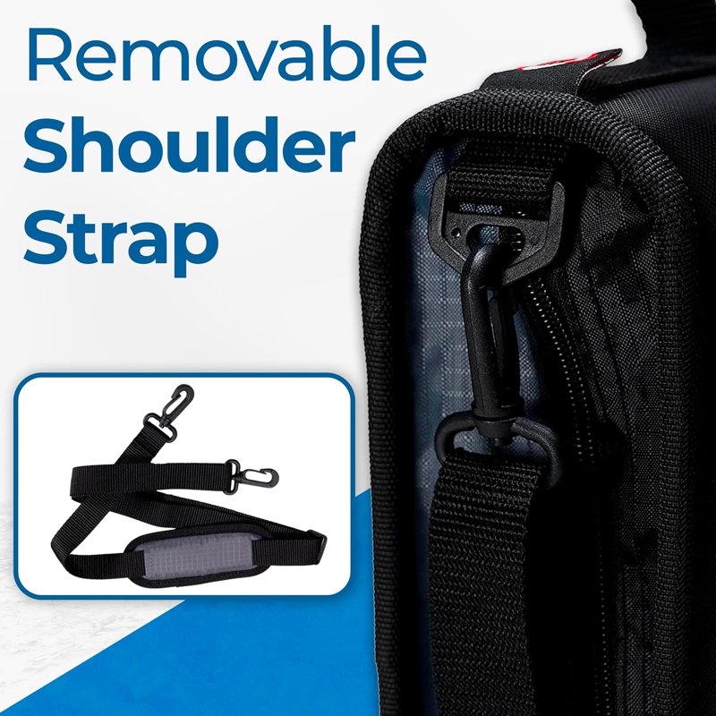 School Zipper Binder with 3-Inch O-Rings, 5-Subject Expanding File & Carrying Strap