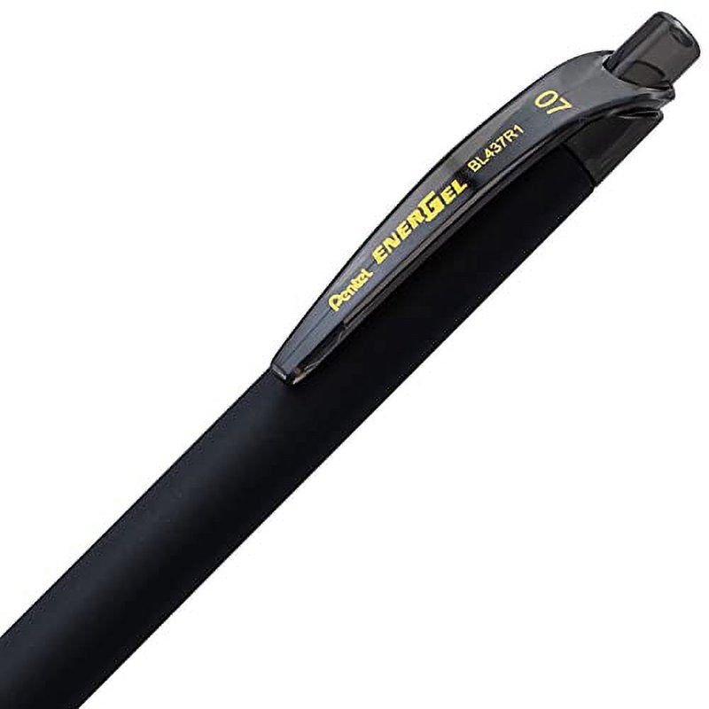 Pentel EnerGel Kuro Liquid Gel Pen 0.7mm Medium Line Black Ink 12 Pack
