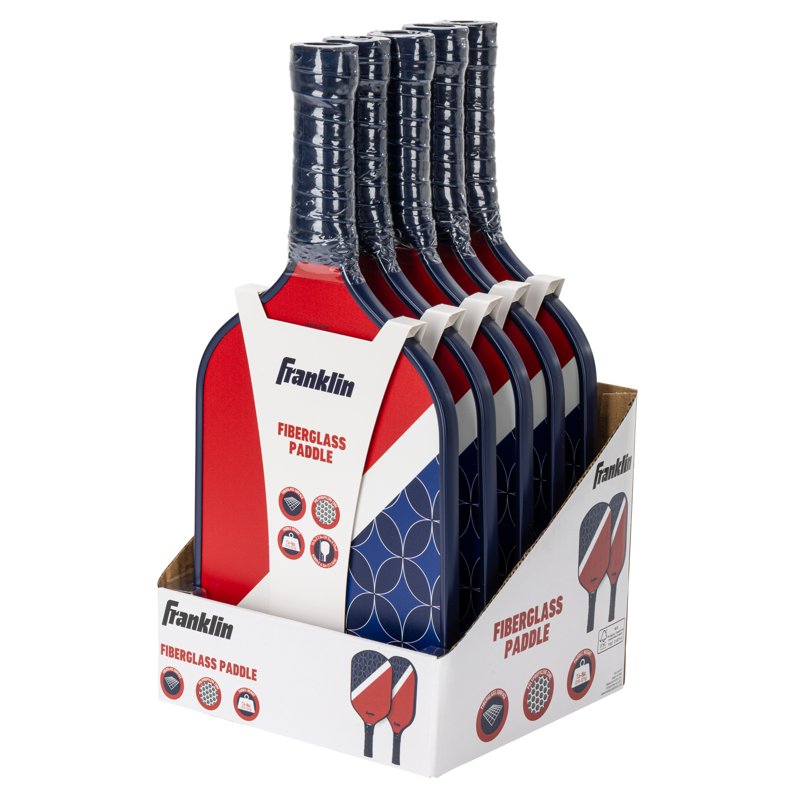Single Variation: Franklin Sports Fiberglass Pickleball Paddle with Polypropylene Core - Red/White/Blue