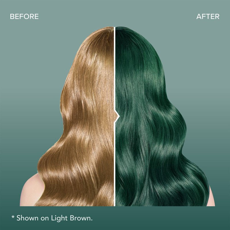 Vegan Semi-Permanent Hair Dye Kit for Brunettes - Bold Green Shades