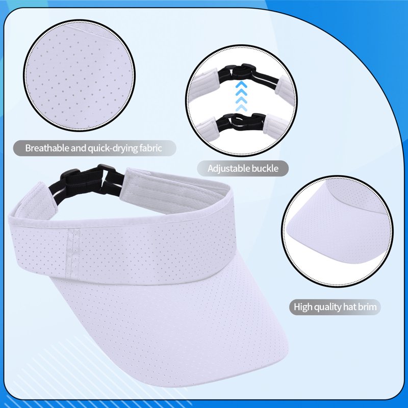 Adjustable Sport Sun Visor Hats 2 Pack - Lightweight Quick-Dry Baseball Caps