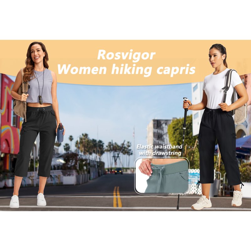 Lightweight Women's Cargo Capris for Hiking & Outdoor Activities
