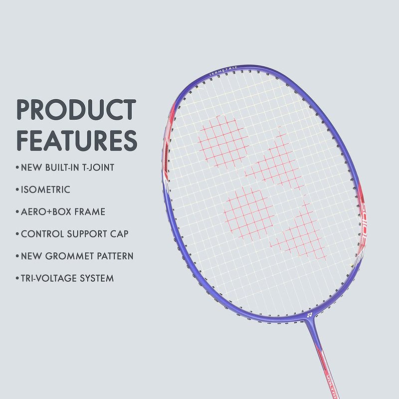 Yonex Graphite Badminton Racket with Built-In T-Joint - Intermediate Level
