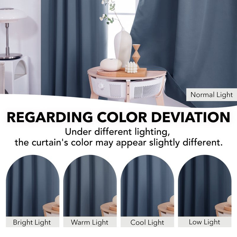 Thermal Insulated Blackout Curtains - Room Darkening Drapes for Living Room & Bedroom