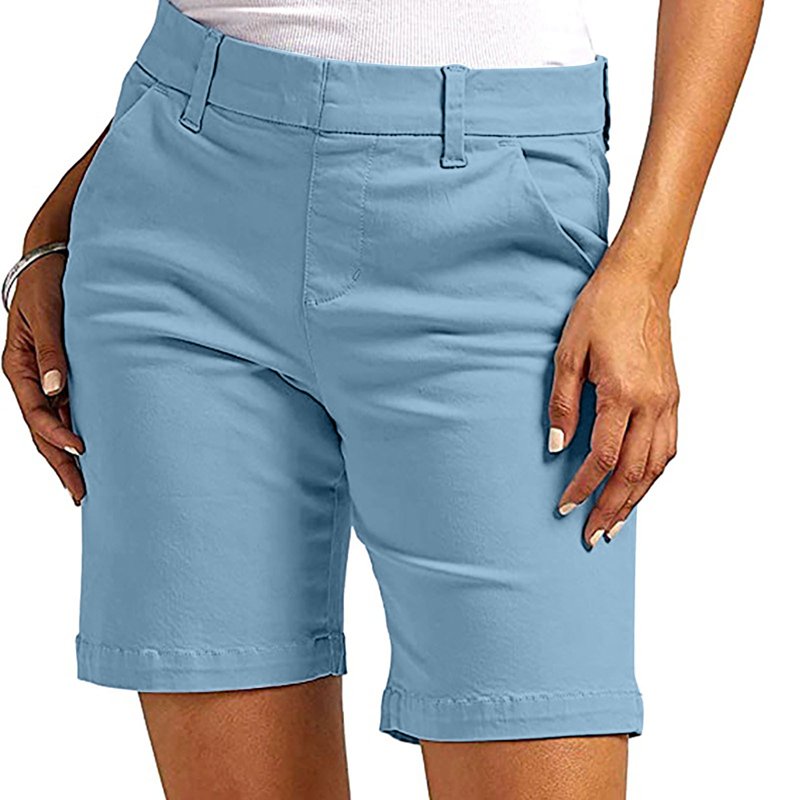 Women’s Bermuda Golf Shorts Quick Dry High Waist Knee Length Active Pants