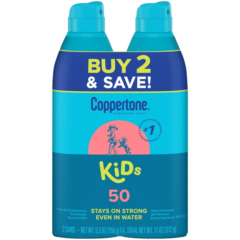 Kids Sunscreen Spray SPF 50 - Water-Resistant, Broad Spectrum Sun Protection