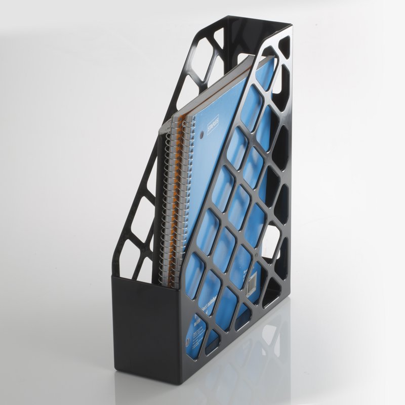 Recycled Magazine File Organizer Black - Office & Home Storage