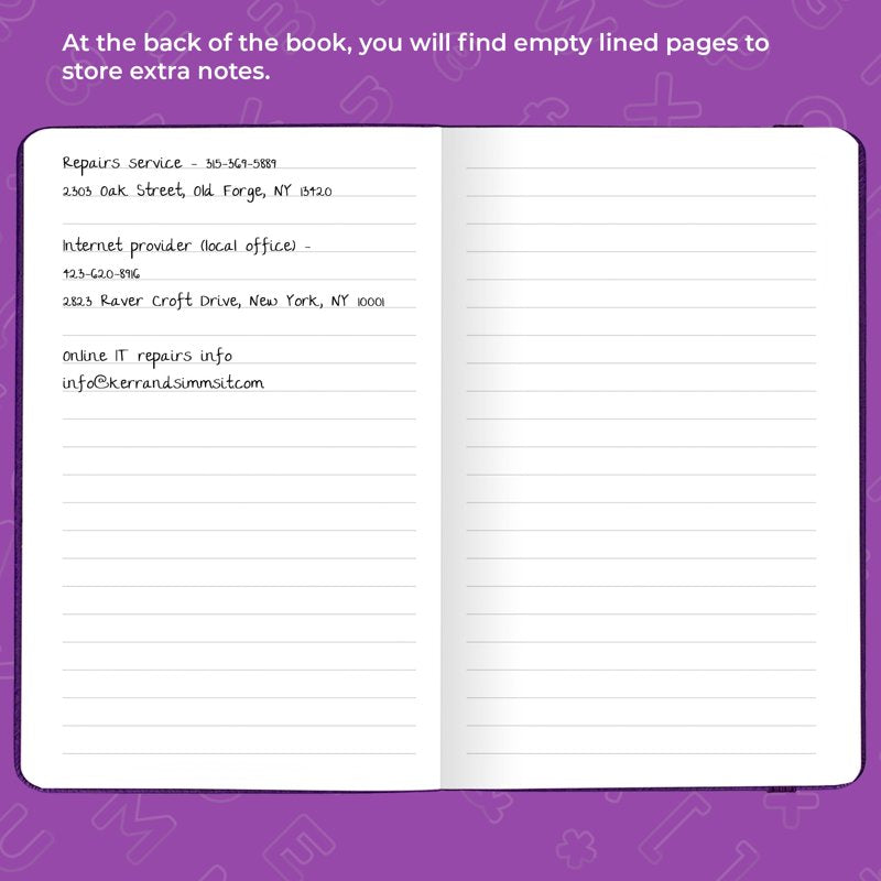 Pocket Password Book with Alphabetical Tabs - Compact Notebook & Organizer