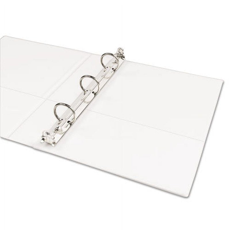 Mini Durable View Binder with 3 Rings - 1 Inch Capacity, White, Pack of 5