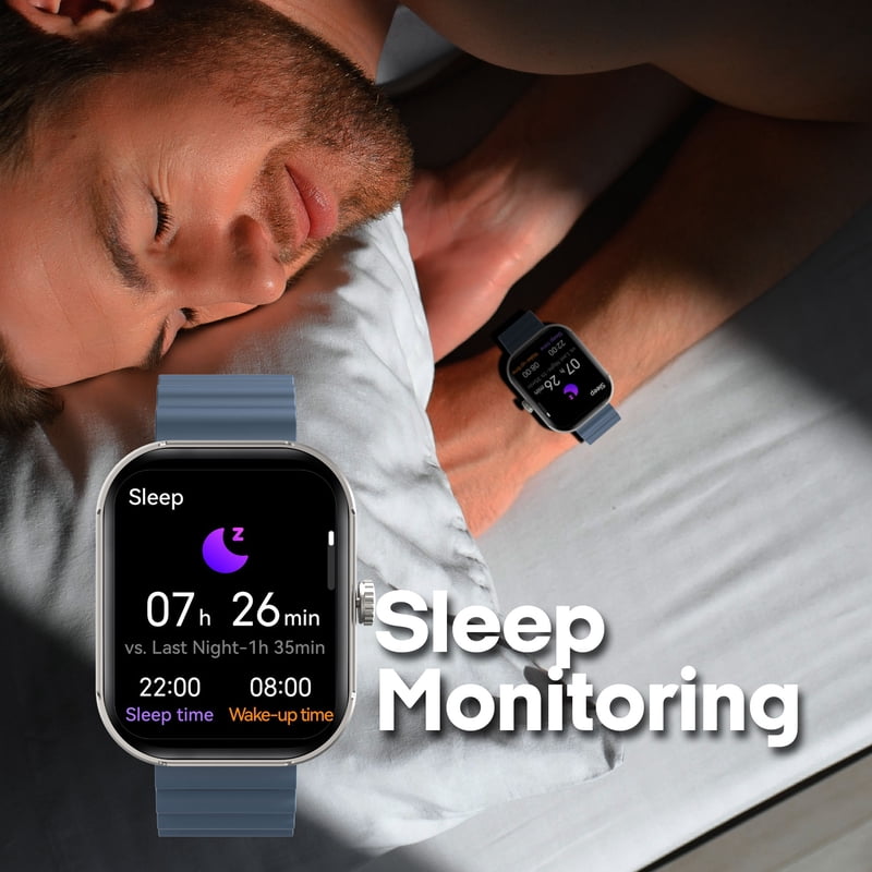 Smartwatch with 2.02-Inch AMOLED Screen Fitness Tracking Calls Sleep Monitoring