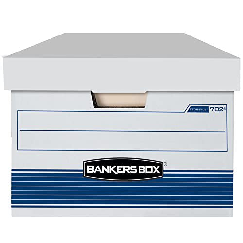 Legal File Storage Box 4-Pack - Extra Strength Foldable Office File Organizer