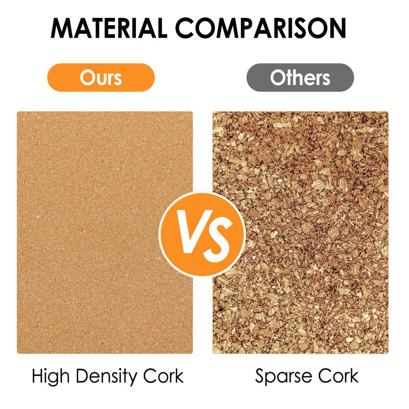 Large Cork Board Tiles for Wall - 15-Pack 12x12 Inch Bulletin Boards for Office & Home