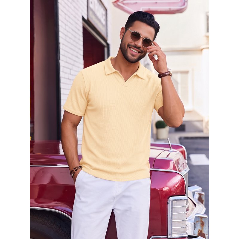 Men's Polo Shirts Short Sleeve Casual Classic Golf Tops for Summer