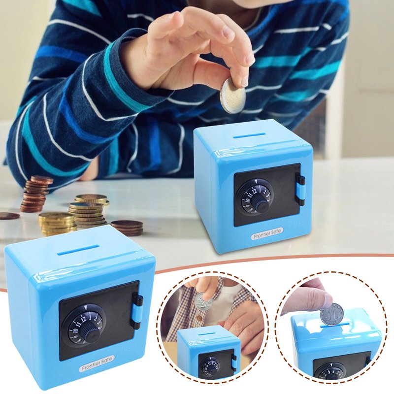 Mini Safe Box for Kids with Lock & PIN Code - Childrens Toy Safe for Home & Office