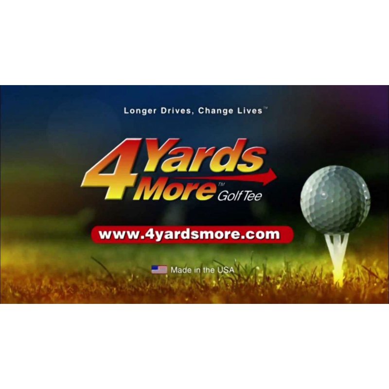 4 Yards More Yellow Plastic Golf Tees 2-3/4 Inches Durable & Reusable