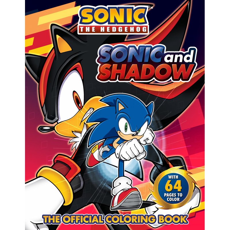 Sonic and Shadow Coloring Book with 64 Pages for Sonic Fans - Paperback