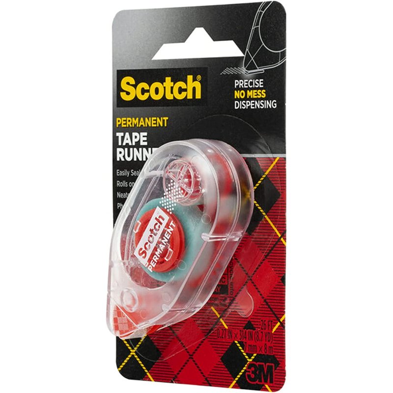 Double Sided Adhesive Roller 0.27 in x 26 ft Micro Dot Pattern 2 Pack