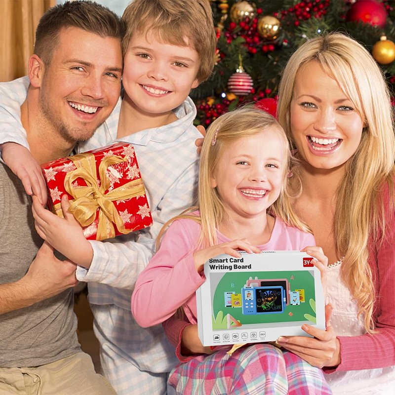 Educational LCD Writing Tablet with Flash Cards for Toddlers Ages 3-6 - Doodle & Learning Toy