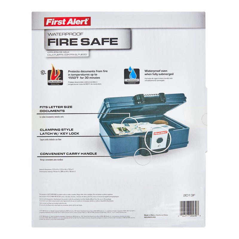 Water and Fireproof File Chest Safe 0.17 Cu Ft - Fire & Water Resistant Security Box
