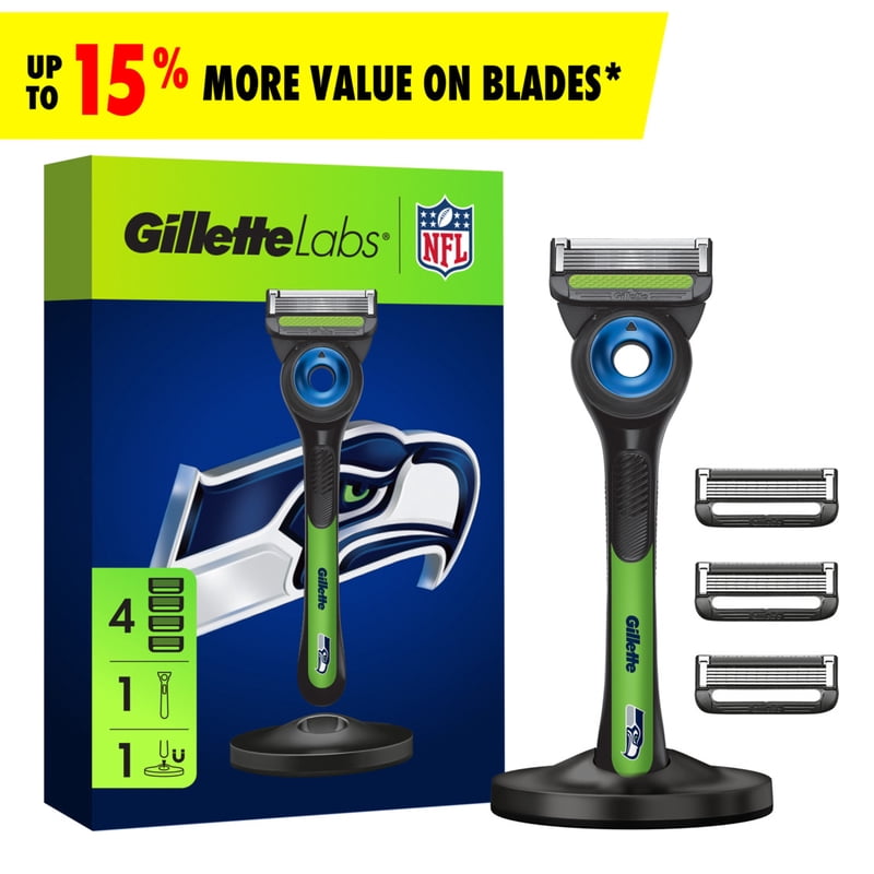 Seahawks Gameday Razor Bundle with Magnetic Stand & Blade Refills