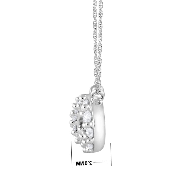 Lab Grown Diamond Infinity Pendant Necklace for Women in Silver - 1/5 Ct