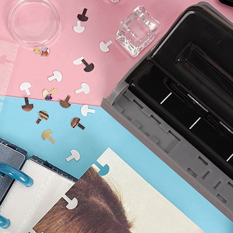 Adjustable 11 Hole Punch Ring Album Paper Cutter for Scrapbooking & DIY