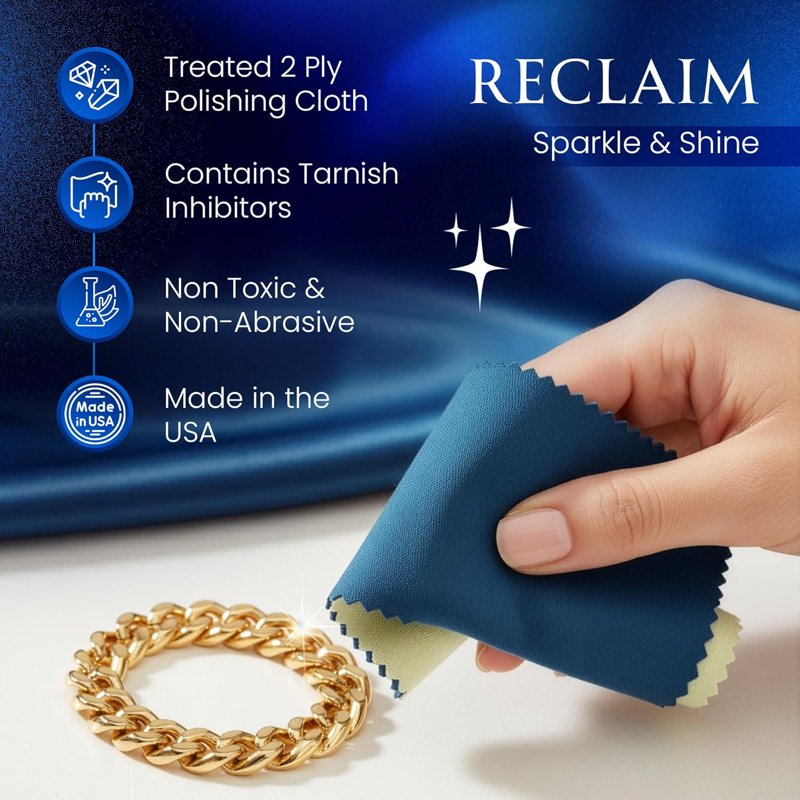 Jewelry Polishing Cloth for Gold Silver Platinum - 1 Pack