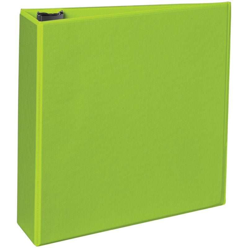 3-Inch Heavy-Duty View Binder with Slanted D-Rings, Recycled Material, Green