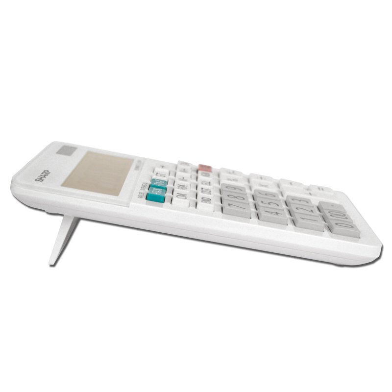 12-Digit Desktop Calculator with Kickstand, Solar Power & Memory - Office & Home