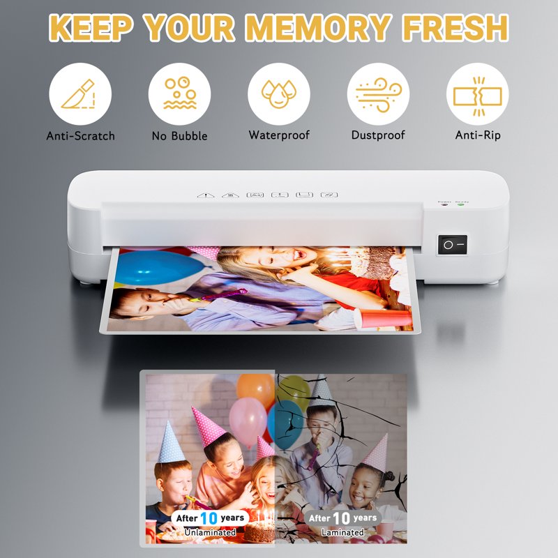 9 Inch Thermal Laminator Machine with 40 Pouches for Home Office School