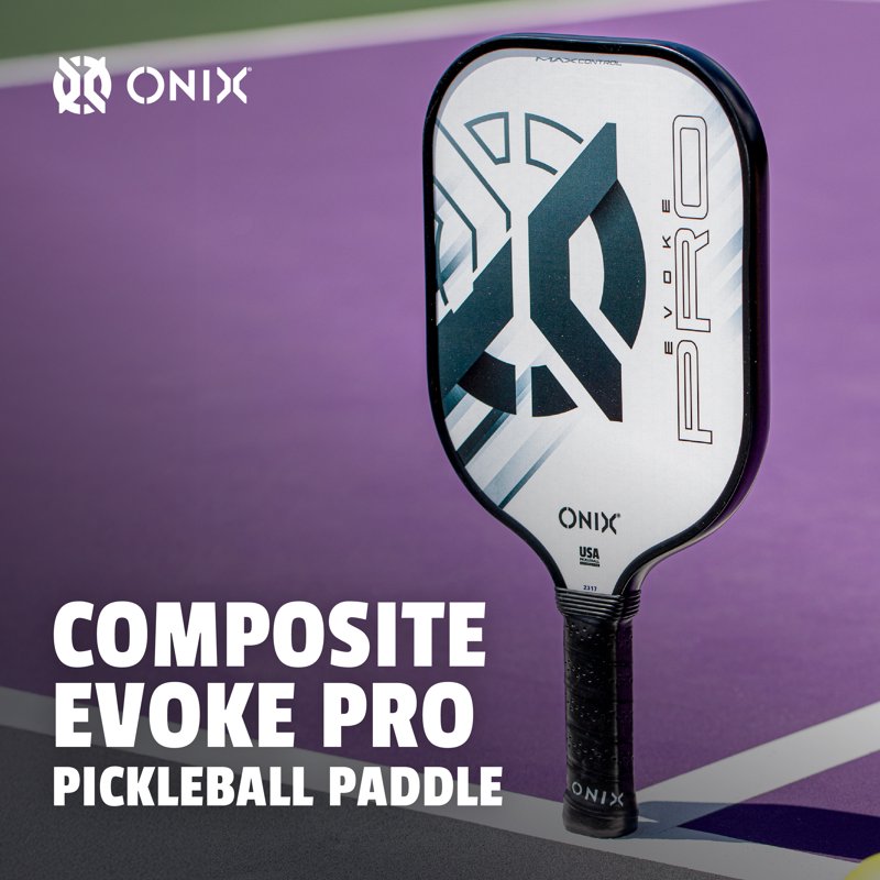 Onix Evoke Pro Pickleball Paddle - Black Variation, Composite Face, Polypropylene Core
