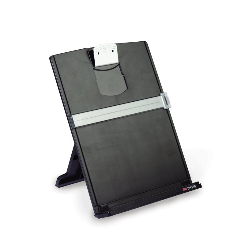 Desktop Document Holder for Office, Holds 150 Sheets, Adjustable Clip, Black