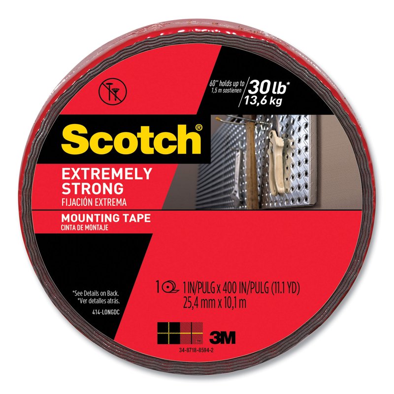 All Weather Mounting Tape 1 inch x 33.3 ft Heavy Duty Adhesive for Indoor Outdoor