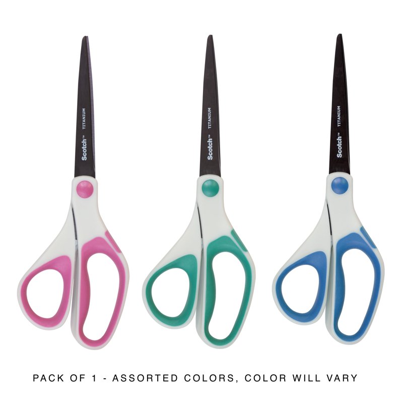 8-Inch Titanium Fused Scissors for Fabric Crafts and Paperwork - Gray