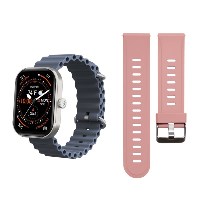 Smartwatch with 2.01-inch AMOLED Screen, Bluetooth Calling & 100+ Workout Modes