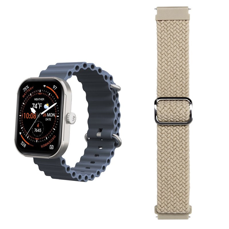 Smartwatch with 2.01-Inch AMOLED Screen, Bluetooth Calls & 100+ Workout Modes