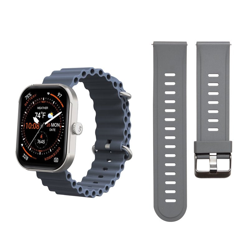 Smartwatch with 2.02" AMOLED Screen, Bluetooth Calls, 100+ Workout Modes, Sleep & Heart Rate Monitoring