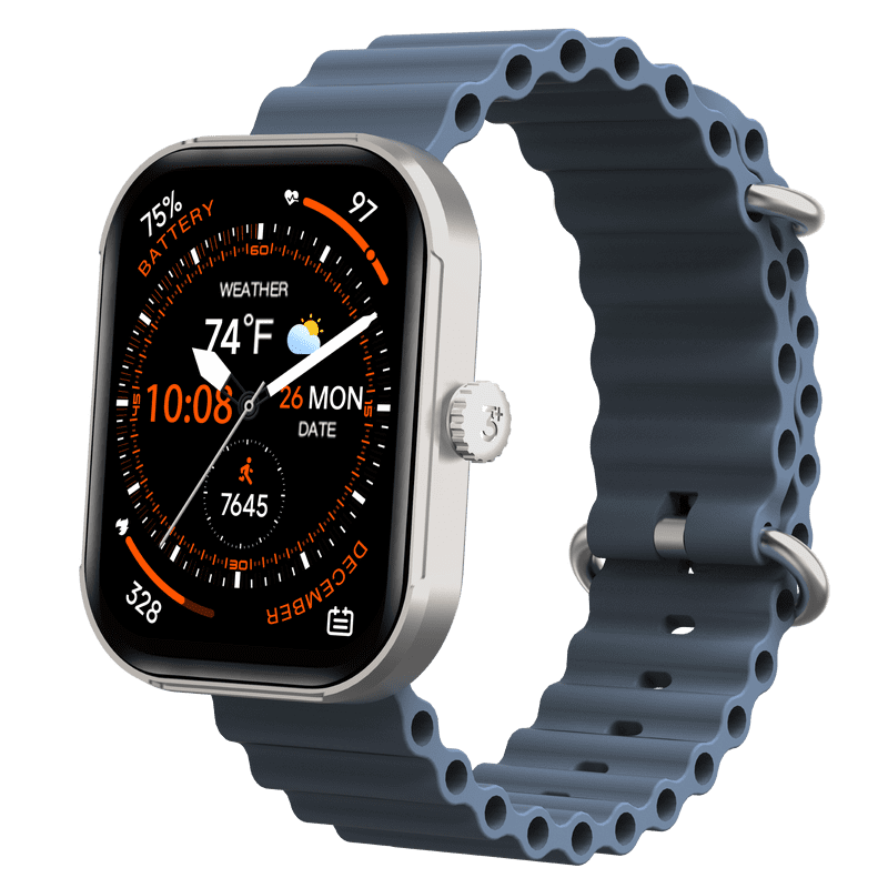 Smartwatch with 2.02-Inch AMOLED Screen, Bluetooth Calls, 100+ Workout Modes, Sleep & Heart Rate Monitoring