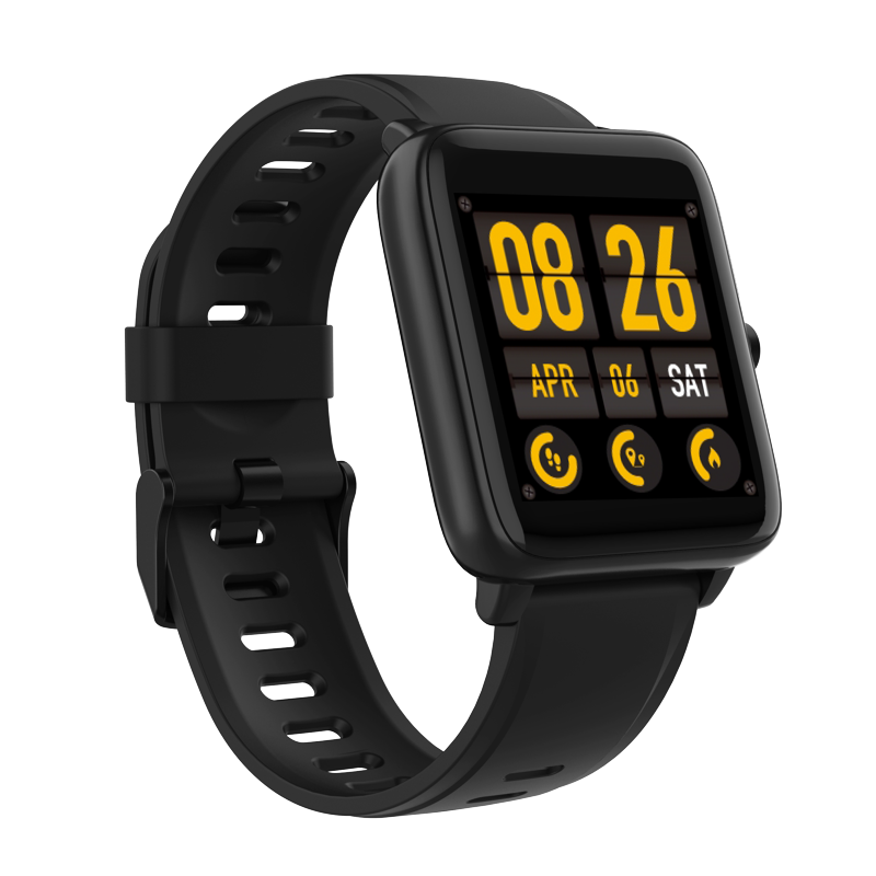 Smartwatch with Sleep Monitor GPS Workout Tracker Water Resistant - 3Plus Vibe Lite Black
