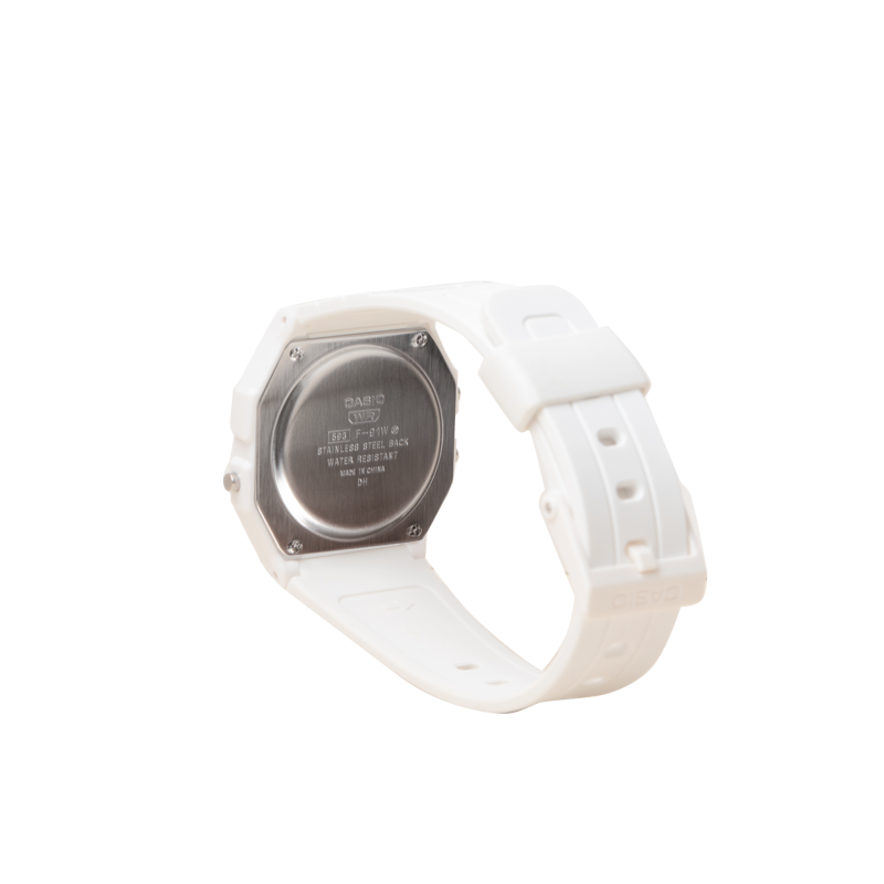 Digital Wristwatch with 7-Year Battery Bio-Based Resin Band White