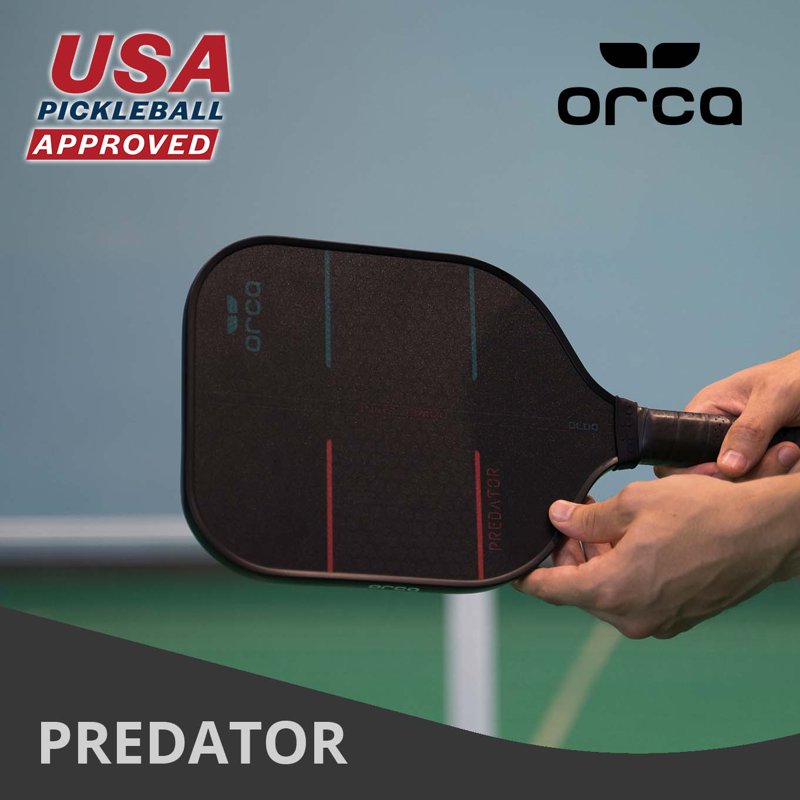 Orca Predator Nomex Pickleball Paddle with Carrying Bag – 7.3 oz Core, 10.37" Handle