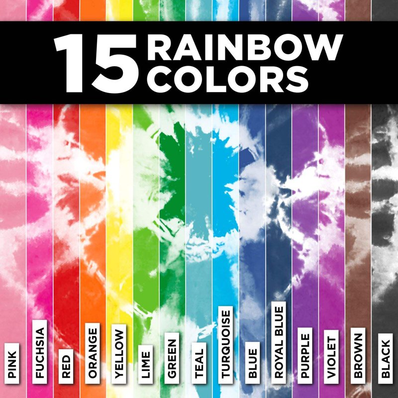 Tie-Dye Kit with 30 Vibrant Dyes & Accessories - Rainbow Summer Bundle