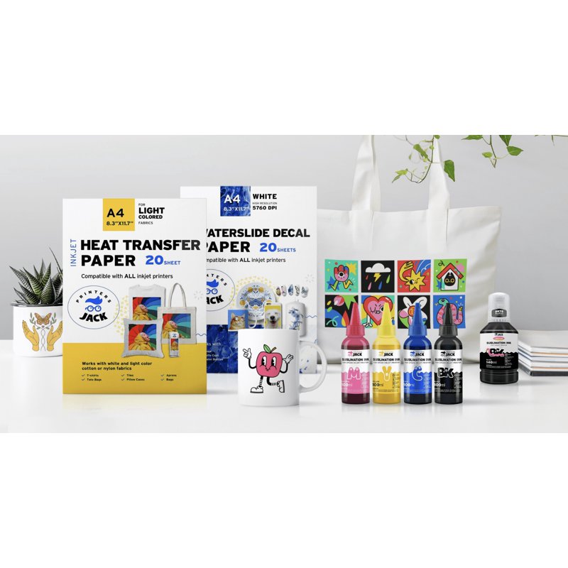 Sublimation Transfer Paper A4 125 GSM 100 Sheets for Inkjet Printers