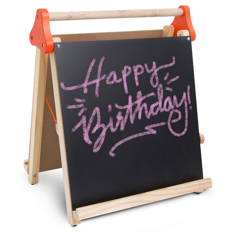 Discovery Kids 3-in-1 Tabletop Art Easel with Whiteboard Chalkboard & Paper Roll