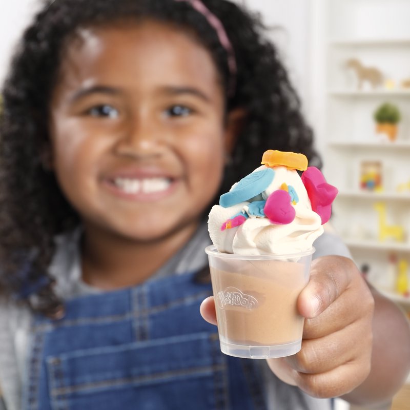 Pretend Play Coffee Set with 5 Play-Doh Colors - Kitchen Cafe Toy