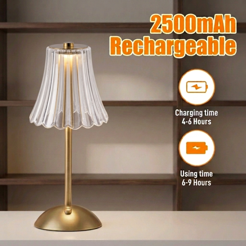 Cordless Table Lamp 2 Pack with 3 Lighting Modes & Stepless Dimming - Rechargeable Bedside & Living Room Lighting