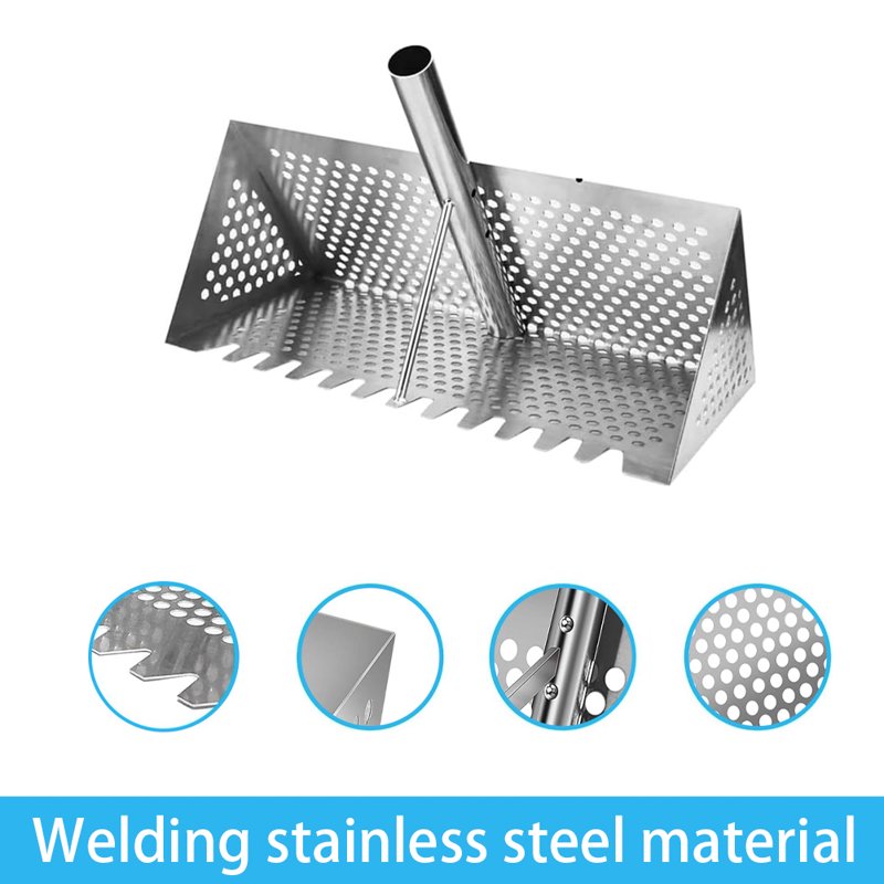 Stainless Steel Beach Sand Scoop & Shell Shovel Set for Crabs Shells and Sand Screening